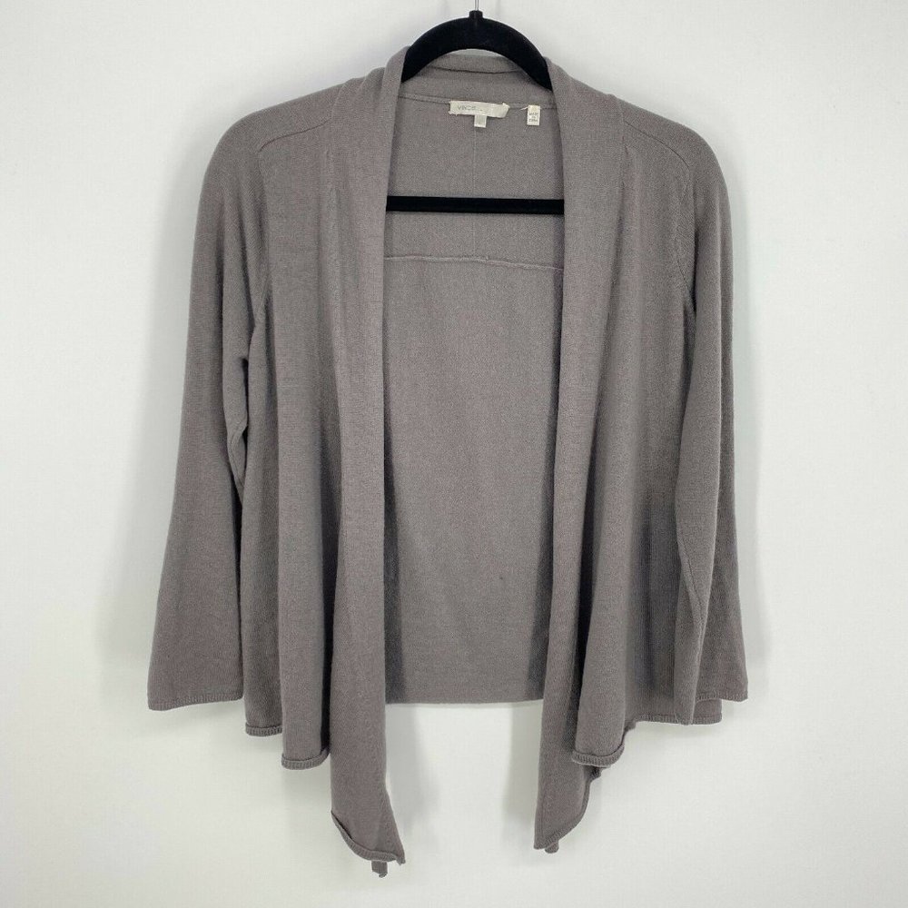 Vince Brown Knit Open Front Shrug Cardigan FLAW